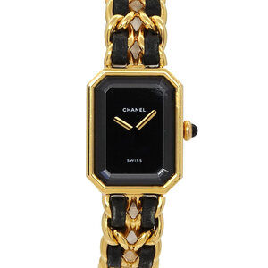 CHANEL Premiere Women's Watch, Size L, H0001, Black and Gold, Quartz Movement